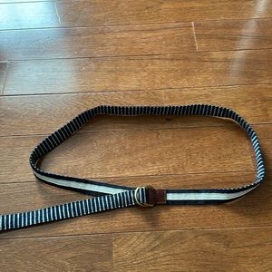 2 sided navy cream belt